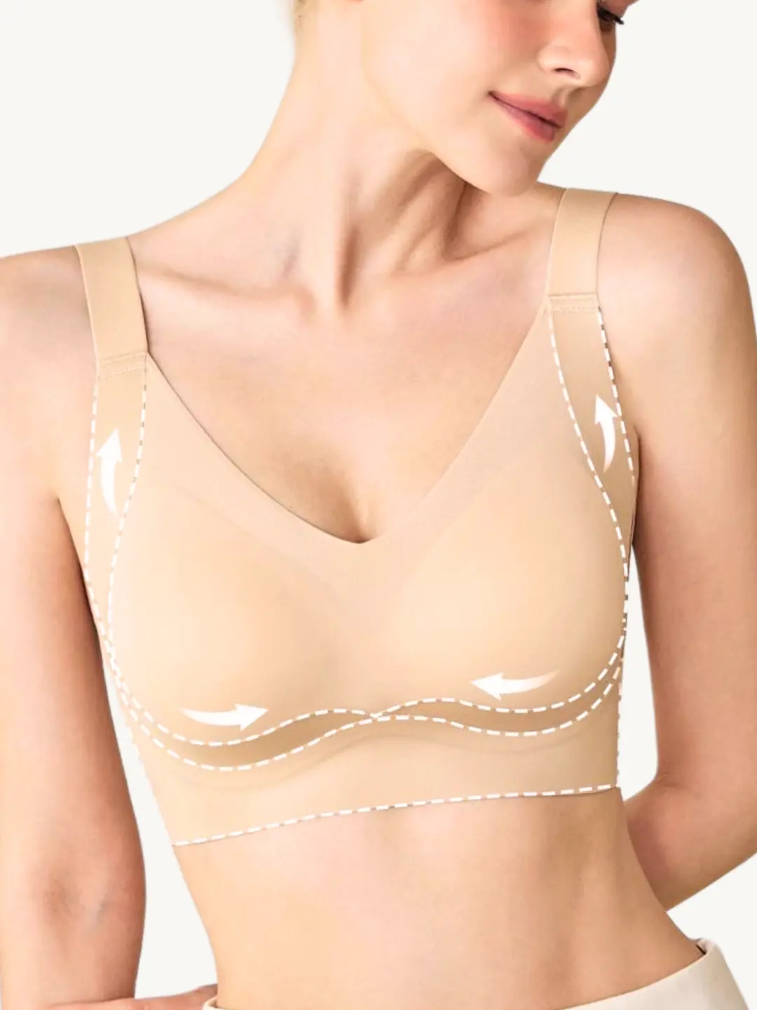 Side Support Full-Cup Back-Hook Bra - Image 3
