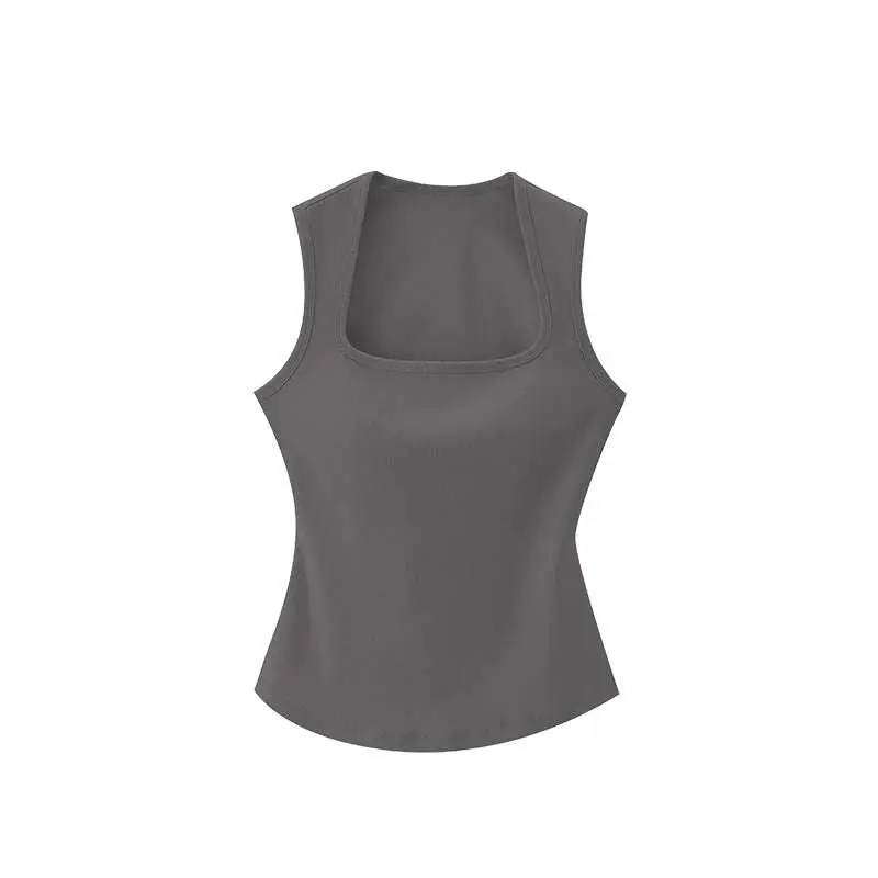 Square Neck Wide Strap Tank Top - Image 5