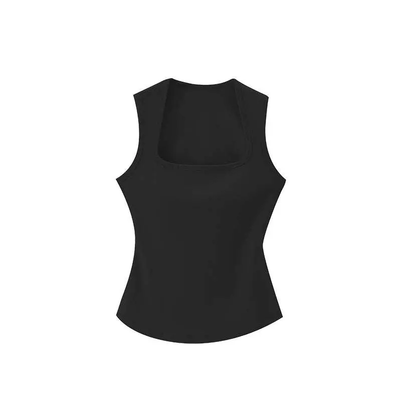 Square Neck Wide Strap Tank Top - Image 6