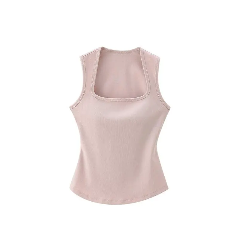 Square Neck Wide Strap Tank Top - Image 8