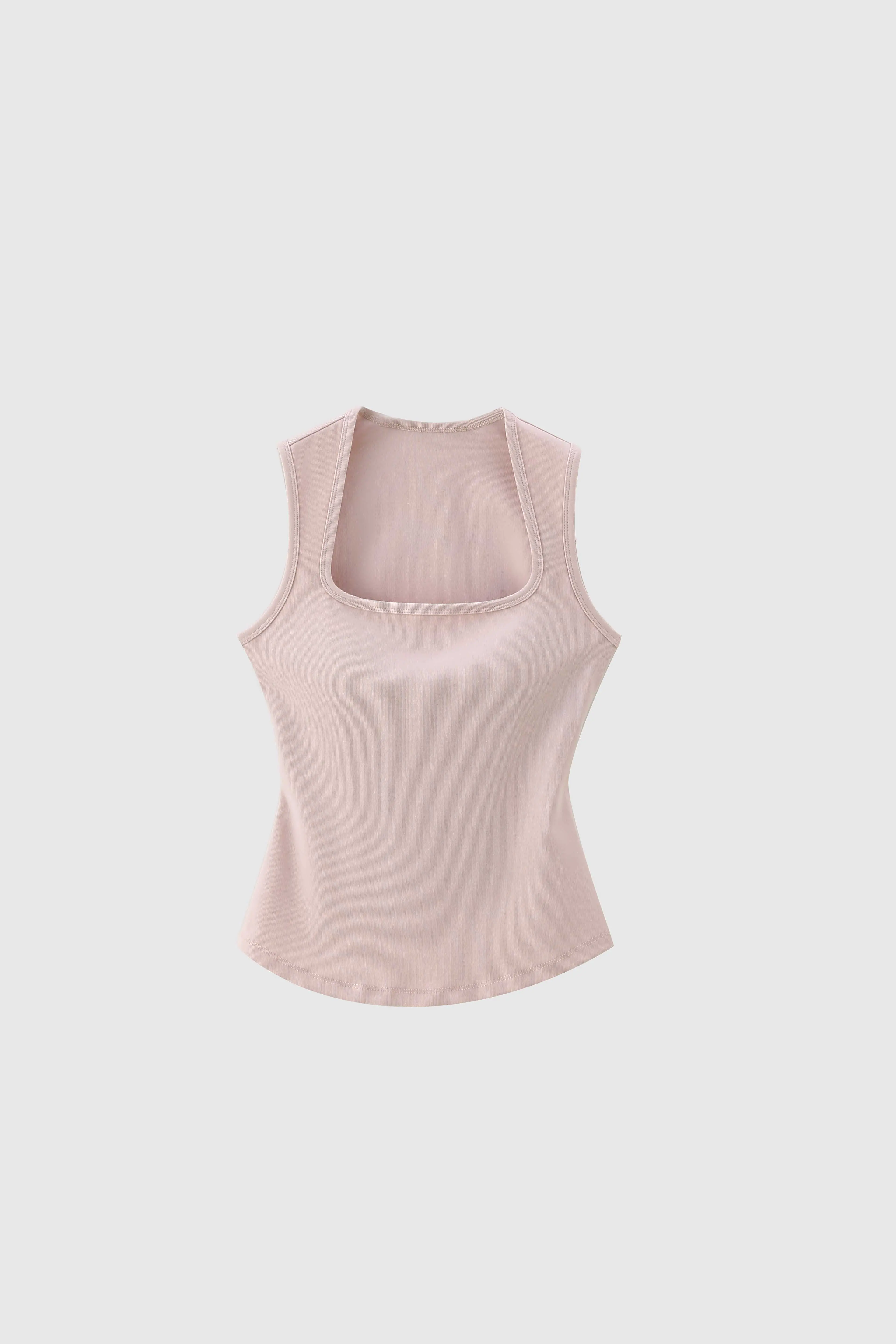 Square Neck Wide Strap Tank Top - Image 9